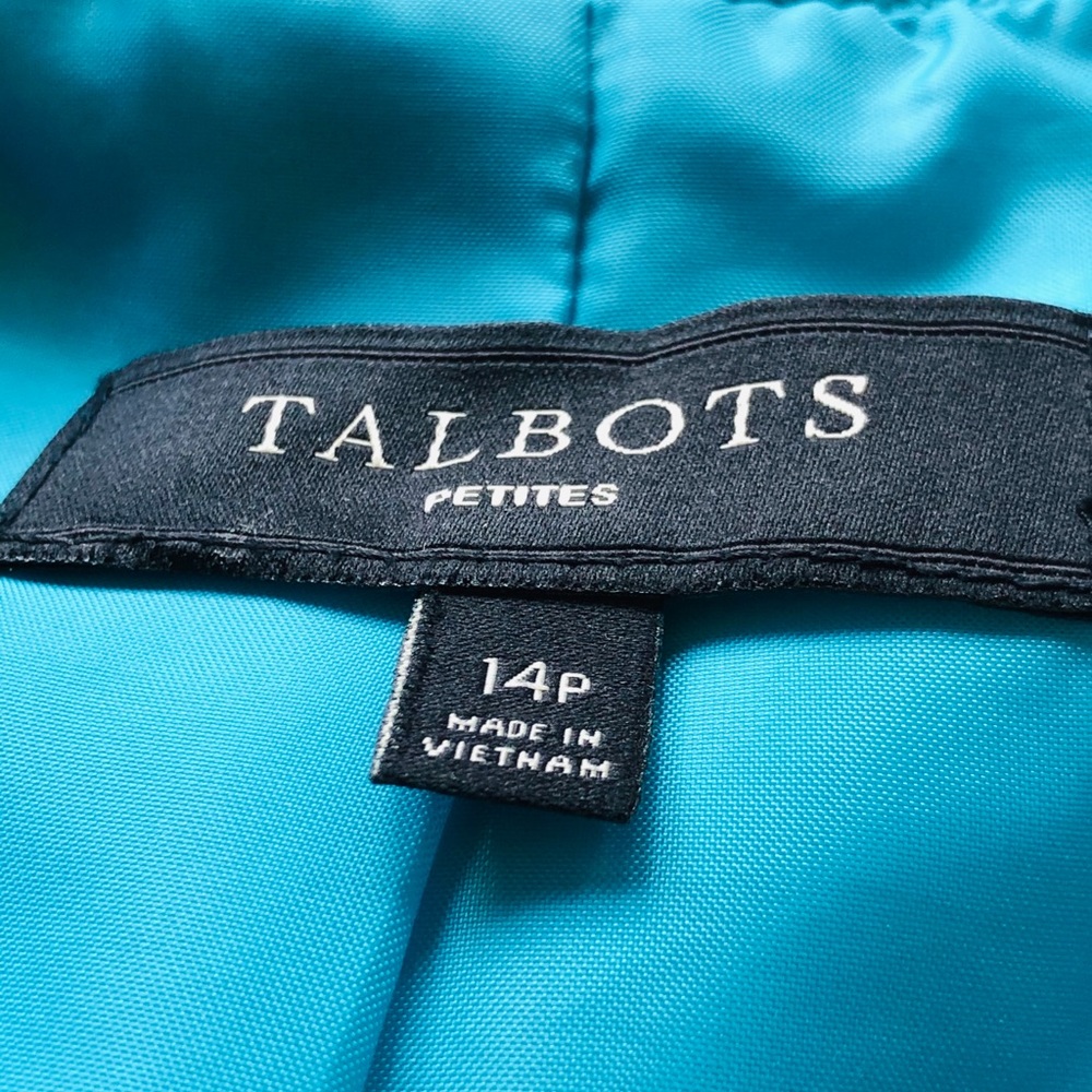 Talbots Turquoise Linen Jacket - image 4